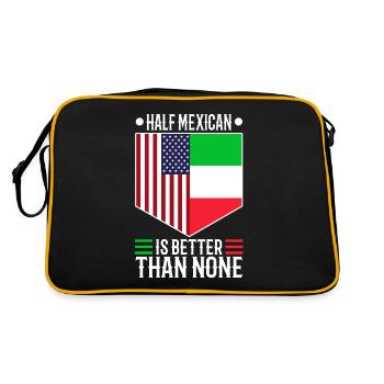 Half Mexican Is Better Than None - Retro Bag - black/gold - Back