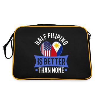 Half Filipinio Is Better Than None - Retro Bag - black/gold - Back