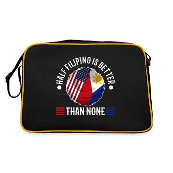Half Filipinio Is Better Than None - Retro Bag - black/gold - Back
