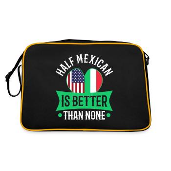 Half Mexican Is Better Than None - Retro Bag - black/gold - Back
