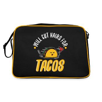 Will Cut Hair For Tacos - Retro Bag - black/gold - Back