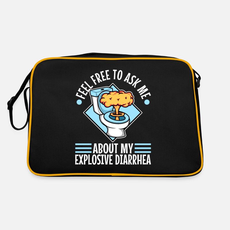 Ask me about my explosive diarrhea Retro Tasche