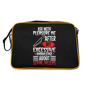 Demandez-moi si j’ai une connaissance excessive de la série - Sac Retro - noir/or - Dos