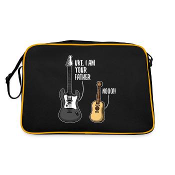 Uke i am your father - Retro Tasche - Schwarz/Gold - Hinten