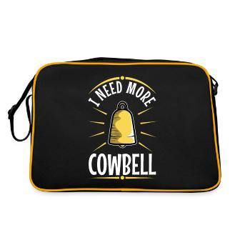 I need more Cowbell - Retro Tasche - Schwarz/Gold - Hinten