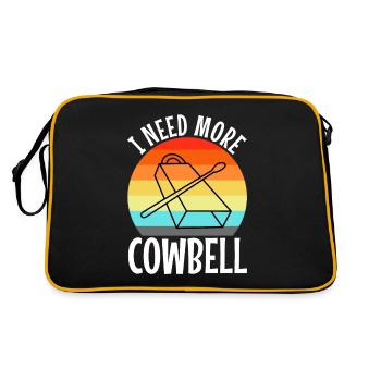 I need more Cowbell - Retro Tasche - Schwarz/Gold - Hinten