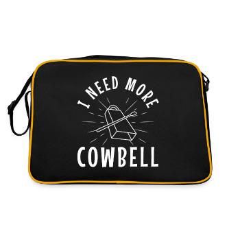 I need more Cowbell - Retro Tasche - Schwarz/Gold - Hinten