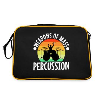 Weapons of mass percussion - Retro Tasche - Schwarz/Gold - Hinten