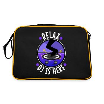 Relax the DJ is here - Retro Bag - black/gold - Back