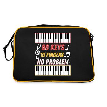 88 keys 10 fingers no problem - Retro Bag - black/gold - Back