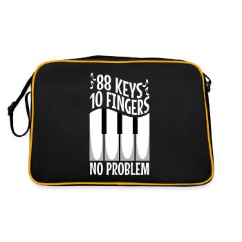 88 keys 10 fingers no problem - Retro Bag - black/gold - Back