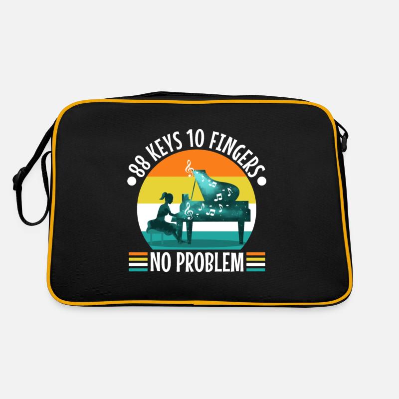 88 keys 10 fingers no problem Retro Tasche