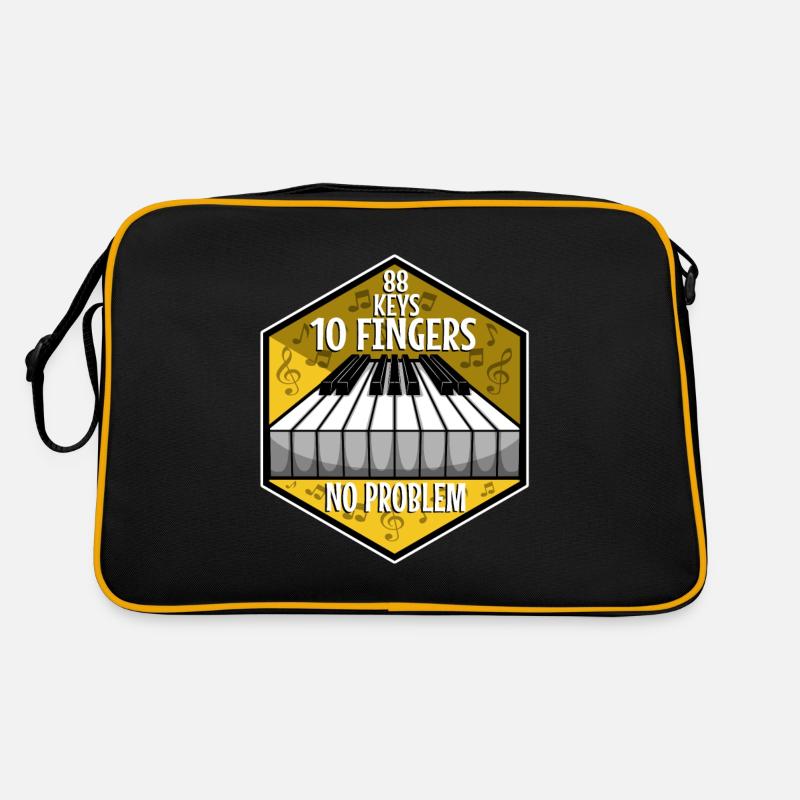 88 keys 10 fingers no problem Retro Tasche