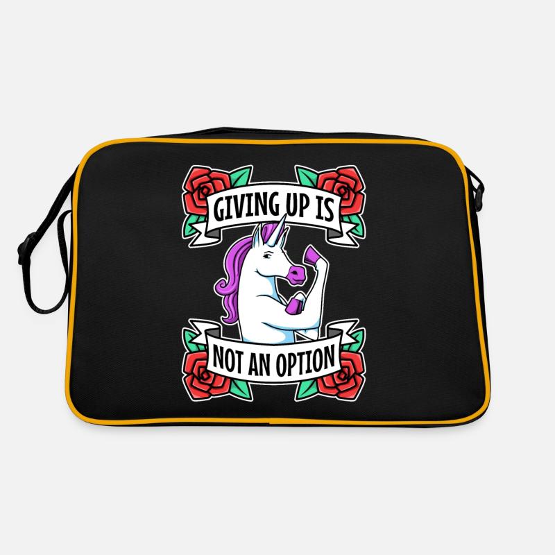 Giving up is not an option Retro Tasche