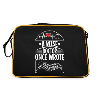 Un médecin sage a écrit un jour - Sac Retro - noir/or - Dos