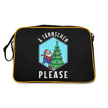 Ä Tännschen please - Retro Tasche - Schwarz/Gold - Hinten
