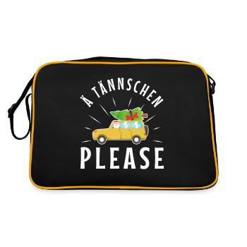 Ä Tännschen please - Retro Tasche - Schwarz/Gold - Hinten
