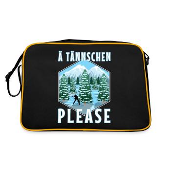 Ä Tännschen please - Retro Tasche - Schwarz/Gold - Hinten