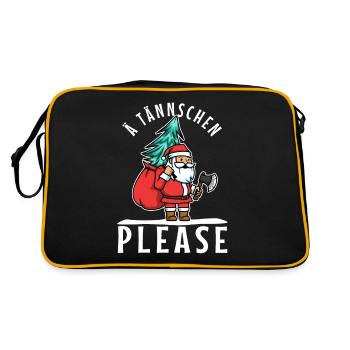 Ä Tännschen please - Retro Tasche - Schwarz/Gold - Hinten