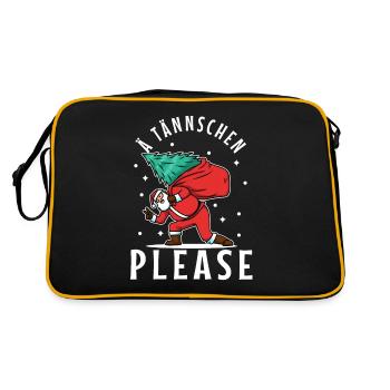 Ä Tännschen please - Retro Tasche - Schwarz/Gold - Hinten