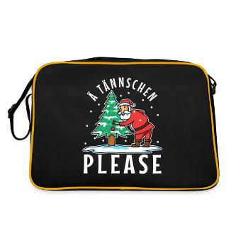 Ä Tännschen please - Retro Tasche - Schwarz/Gold - Hinten