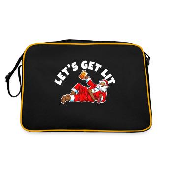 Lets get lit christmas - Retro Bag - black/gold - Back