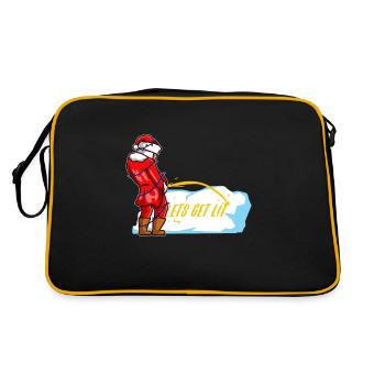 Lets get lit christmas - Retro Bag - black/gold - Back