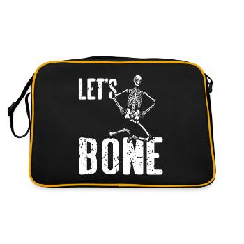 Halloween - Lets Bone - Retro Tasche - Schwarz/Gold - Hinten