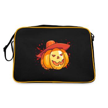 Épouvantail de citrouille d’Halloween - Sac Retro - noir/or - Dos