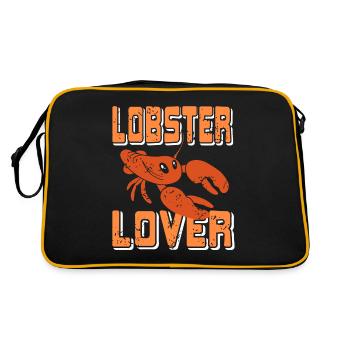 Lobster lover - Retro Tasche - Schwarz/Gold - Hinten