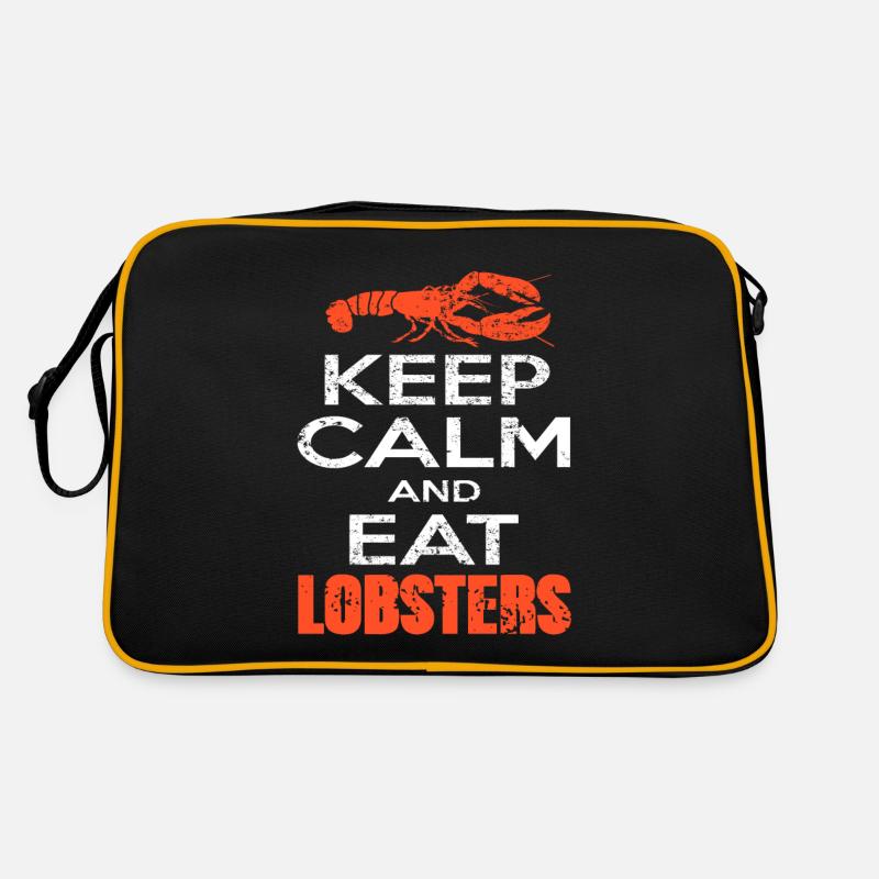 Keep calm and eat lobsters Retro Tasche