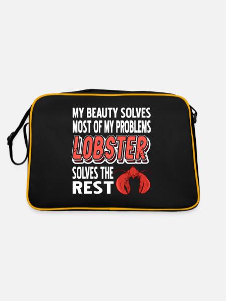 Most of my problems lobster - Retro Bag - black/gold - Back