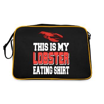 This is my lobster eating - Retro Tasche - Schwarz/Gold - Hinten