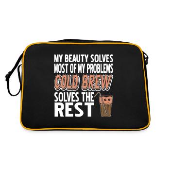 Cold brew solves the rest - Retro Bag - black/gold - Back