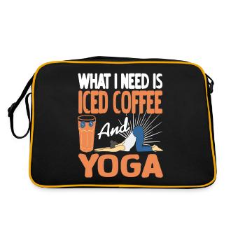 What i need is iced Coffee and Yoga - Retro Bag - black/gold - Back
