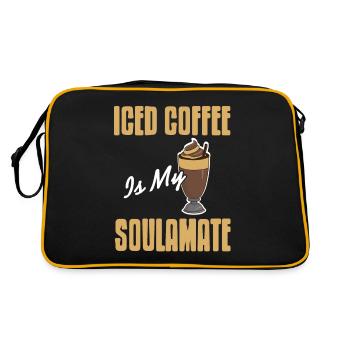 Le café glacé est mon soulamate - Sac Retro - noir/or - Dos