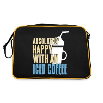 Absolument content d’un café glacé - Sac Retro - noir/or - Dos