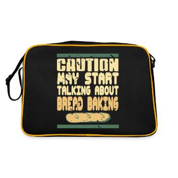 Caution may start talking about bread baking - Retro Bag - black/gold - Back