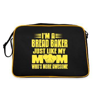 Im a bread baker mom whos more awesome - Retro Bag - black/gold - Back
