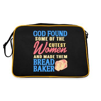 God found cutest women bread baker - Retro Bag - black/gold - Back