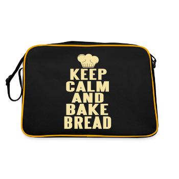 Keep calm and bake bread - Retro Bag - black/gold - Back