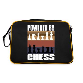 Powered by chess - Retro Bag - black/gold - Back
