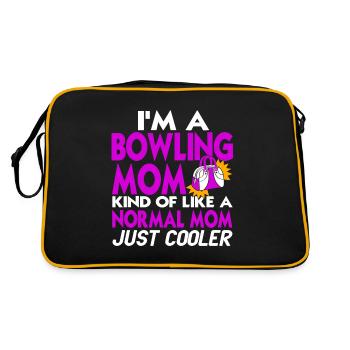 Je suis une maman bowling un peu comme une maman normale juste - Sac Retro - noir/or - Dos
