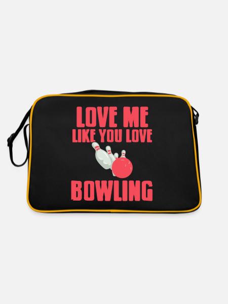 Aime-moi comme tu aimes le bowling - Sac Retro - noir/or - Dos