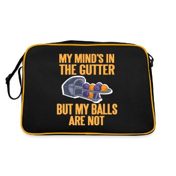 My minds in the gutter but my balls are not - Retro Bag - black/gold - Back