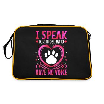 Je parle au nom de ceux qui n’ont pas de voix - Sac Retro - noir/or - Dos