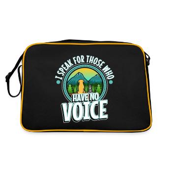 Je parle au nom de ceux qui n’ont pas de voix - Sac Retro - noir/or - Dos