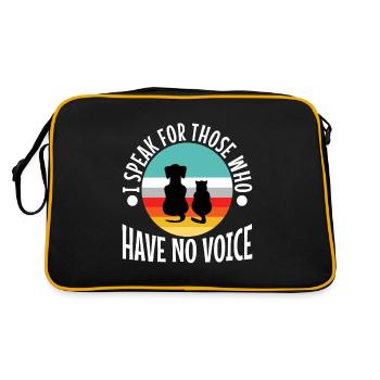 Je parle au nom de ceux qui n’ont pas de voix - Sac Retro - noir/or - Dos