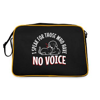 Je parle au nom de ceux qui n’ont pas de voix - Sac Retro - noir/or - Dos