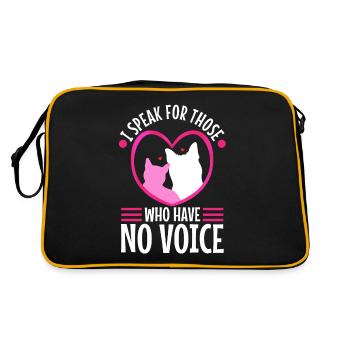 Je parle au nom de ceux qui n’ont pas de voix - Sac Retro - noir/or - Dos